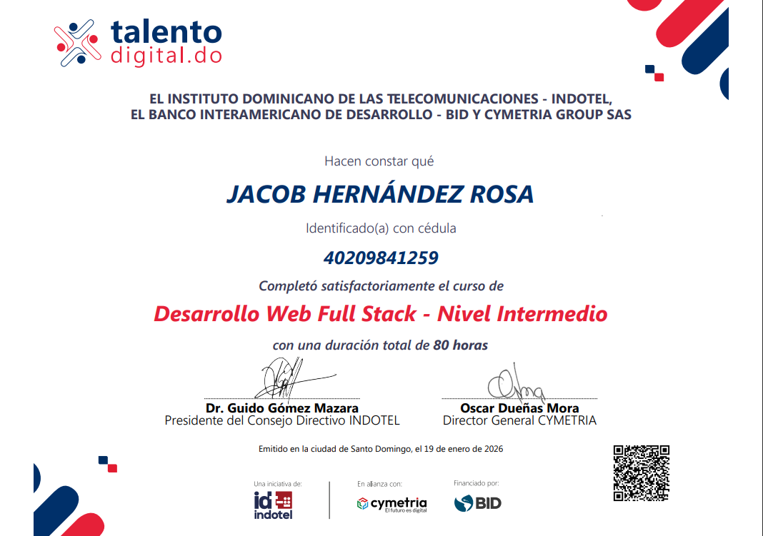 Desarrollo Web Full Stack-Nivel Intermedio